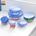 Stretch silicone lid covers