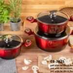 8pcs Edenberg granite cookware