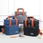 Double lunch box bag