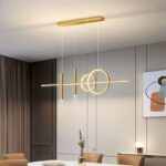 Designer Horizontal Strip Double Ring Minimalist Chandelier