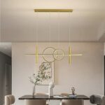 Designer Horizontal Strip Double Ring Minimalist Chandelier - Image 2