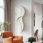 Long Hanging Nordic Feather Wall Lamp - Image 2