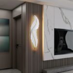 Long Hanging Nordic Feather Wall Lamp - Image 4