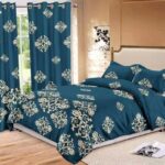 Duvet cover with curtains