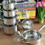 15 pcs Induction Base Stainless Steel Cookware set