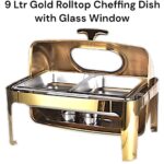 9.0 Ltr Gold Rolltop with Glass Window