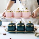 3-1 ceramic sugar dish with a tray