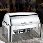 Roll top chaffing dish