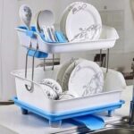 2-tier Plastic Dish Bowl Drainer Rack - Image 2