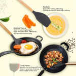12pc Silicone Kitchen Utensils Set With Wooden Handles - Image 4