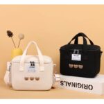 Insulated canvas lunch bag