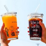 Round Transparent Borosilicate Drinking Glass Cup/Tumbler with lid + Straw  - Image 3