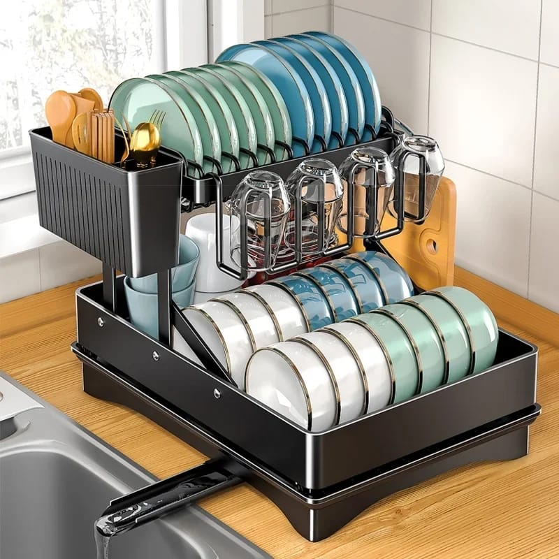 2 Tier Foldable Dish rack – Classic Merchants