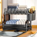 2 tier carbon steel dish drying rack - Image 3