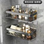 Punch-free bathroom rack