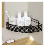 Corner bathroom shelf