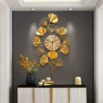 wrought iron Leaf Wall clock