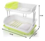 2-tier Plastic Dish Bowl Drainer Rack - Image 5