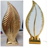 Leaf shaped ceramic decor
