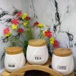 Canister set with Bamboo stand