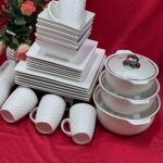 White square Dinner set