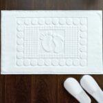 White cotton bathmats