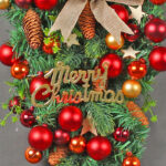 Christmas Red wreath front door hanging - Image 4