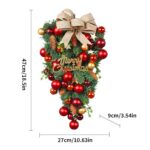 Christmas Red wreath front door hanging - Image 5