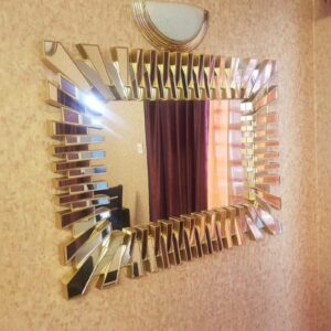 Rectangular Sunburst Decor mirror