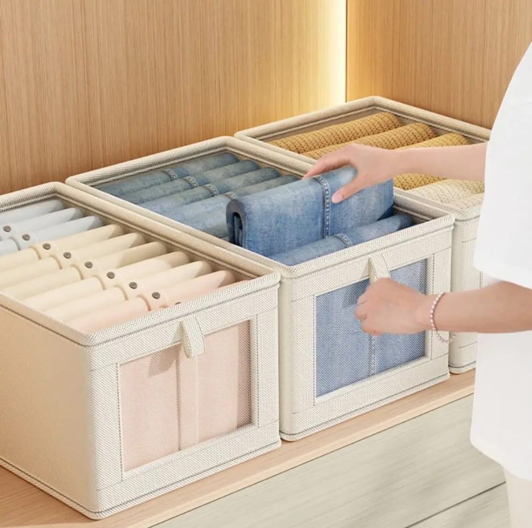 IMG-20240917-WA0299 Wardrobe Foldable Clothes Organizer with a Cover - Image 1